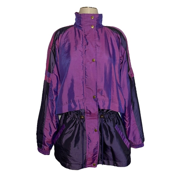 WILD! 90s Vintage Purple Iridescent Tracksuit | Size XL - Picture 2 of 16